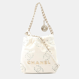 Chanel: Белая сумка через плечо 