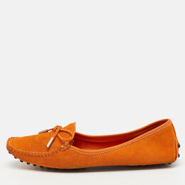 Tod's: Оранжевые мокасины 