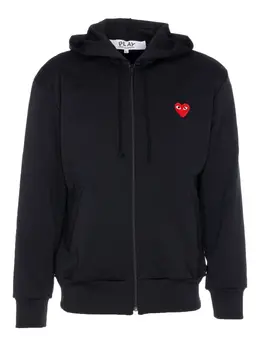 Comme Des Garçons Play: Чёрная толстовка  Heart