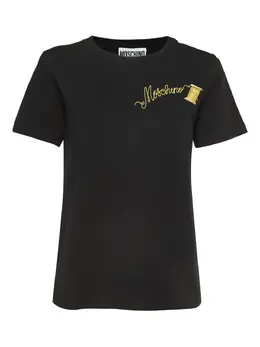 Moschino Pre-Owned: Чёрная футболка 