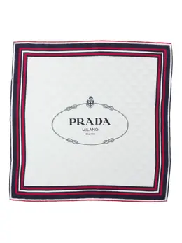 Prada: Белый шарф 