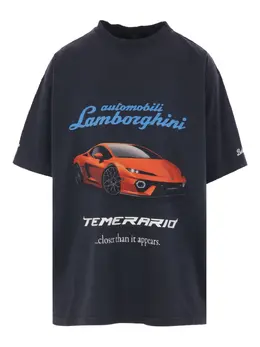 Balenciaga: Футболка  Crew с принтом