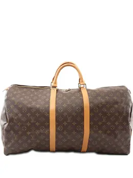 Louis Vuitton Pre-Owned: Коричневая дорожная сумка 