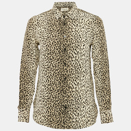Saint Laurent Paris: Бежевая рубашка 