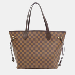 Louis Vuitton: Коричневая сумка-шоппер  Neverfull MM
