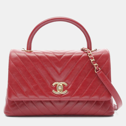 Chanel: Красная сумка на руку 