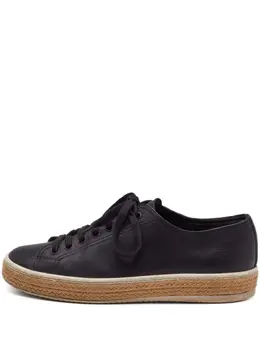 Prada Pre-Owned: Чёрные кроссовки 