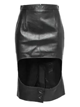 Burberry Pre-Owned: Кожаная юбка 