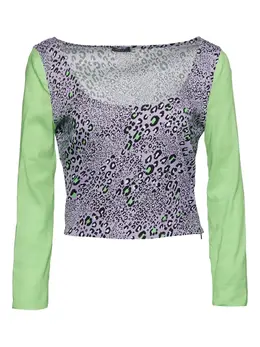 Versace Pre-Owned: Топ с леопардовым принтом 