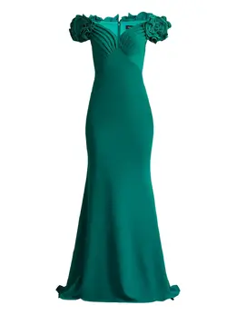 Tadashi Shoji: Зелёное платье 