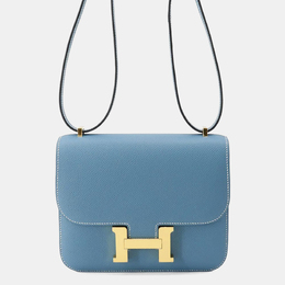 Hermes: Голубая сумка через плечо 