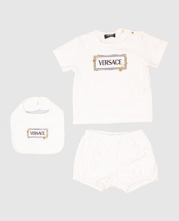 Versace: Бежевая футболка 