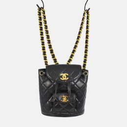 Chanel: Чёрный рюкзак 