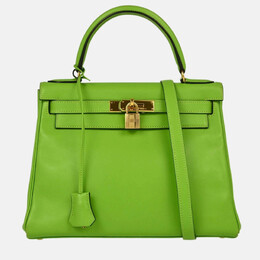 Hermes: Зелёная сумка  Kelly 32