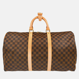 Louis Vuitton: Коричневая дорожная сумка  Keepall 50
