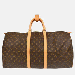Louis Vuitton: Коричневая дорожная сумка  Keepall