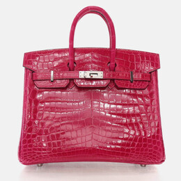 Hermes: Красная сумка-шоппер  Birkin 25