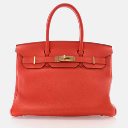 Hermes: Яркая сумка-шоппер  Birkin 30