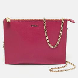 Furla: Розовый клатч 