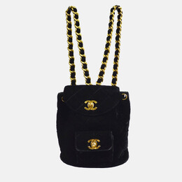 Chanel: Чёрный рюкзак 