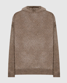 Brunello Cucinelli: Коричневый свитер 