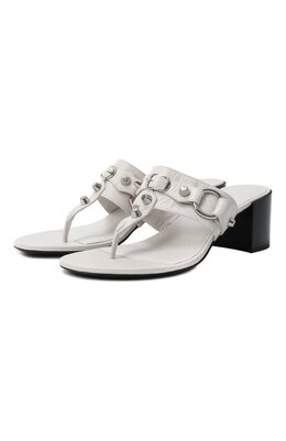 Balenciaga: Белые сабо 