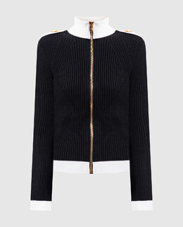 Balmain: Чёрный кардиган 