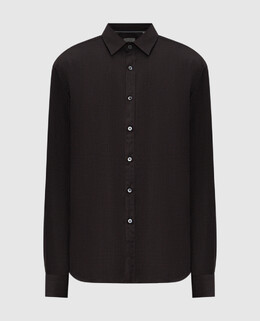 Canali: Коричневая рубашка 