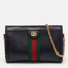 Gucci: Чёрная сумка  Ophidia