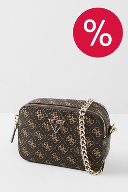 Guess: Коричневая сумка 