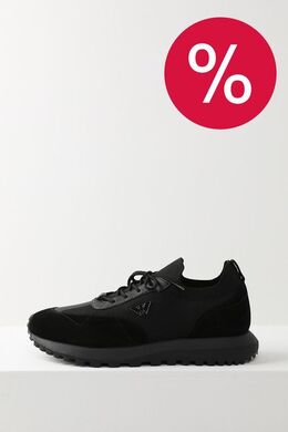 EMPORIO ARMANI: Чёрные кроссовки 