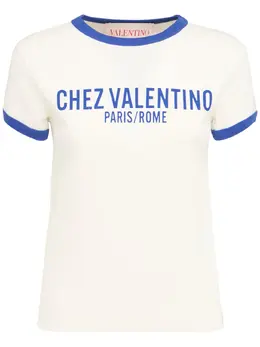VALENTINO: Голубая футболка 