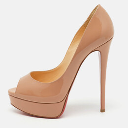 Christian Louboutin: Бежевые босоножки 
