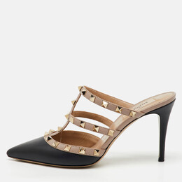 Valentino: Чёрные сабо  Rockstud