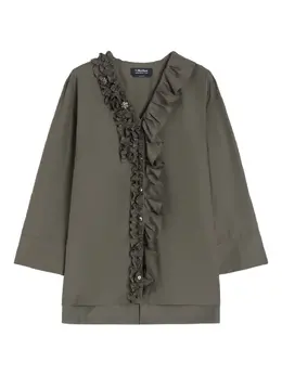 'S Max Mara: Блуза с v-образным вырезом 