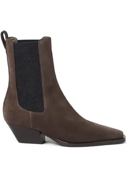 Brunello Cucinelli: Коричневые ботинки  Monili