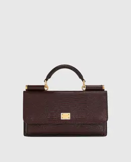 Dolce&Gabbana: Бордовая сумка 
