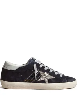Golden Goose: Голубые кроссовки  Super Star