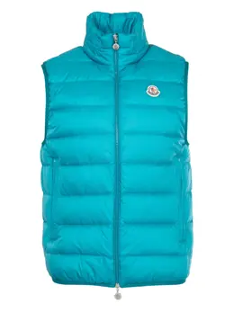 Moncler: Голубой жилет 