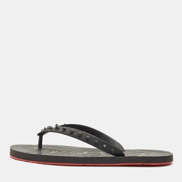 Christian Louboutin: Чёрные шлёпанцы 