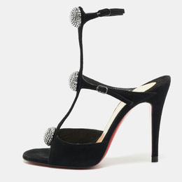 Christian Louboutin: Чёрные сандалии 
