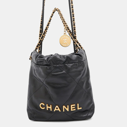 Chanel: Чёрная сумка-шоппер 