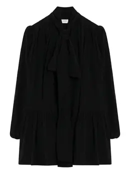 Saint Laurent: Платье с бантом 