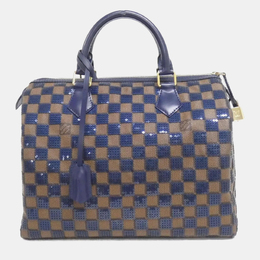 Louis Vuitton: Голубая сумка  Speedy 30