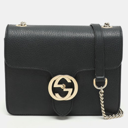 Gucci: Чёрная сумка  GG