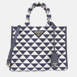 Prada: Голубая сумка-шоппер 