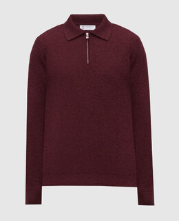 Brunello Cucinelli: Бордовый свитер 