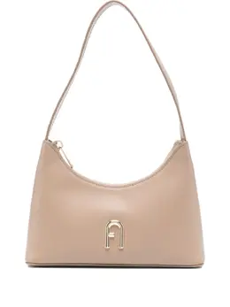 Furla: Бежевая сумка 