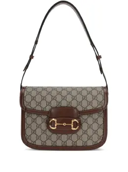 Gucci: Бежевая сумка  Horsebit 1955