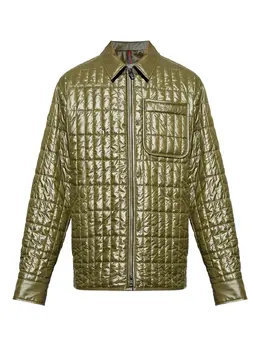 Moncler: Зелёная куртка 